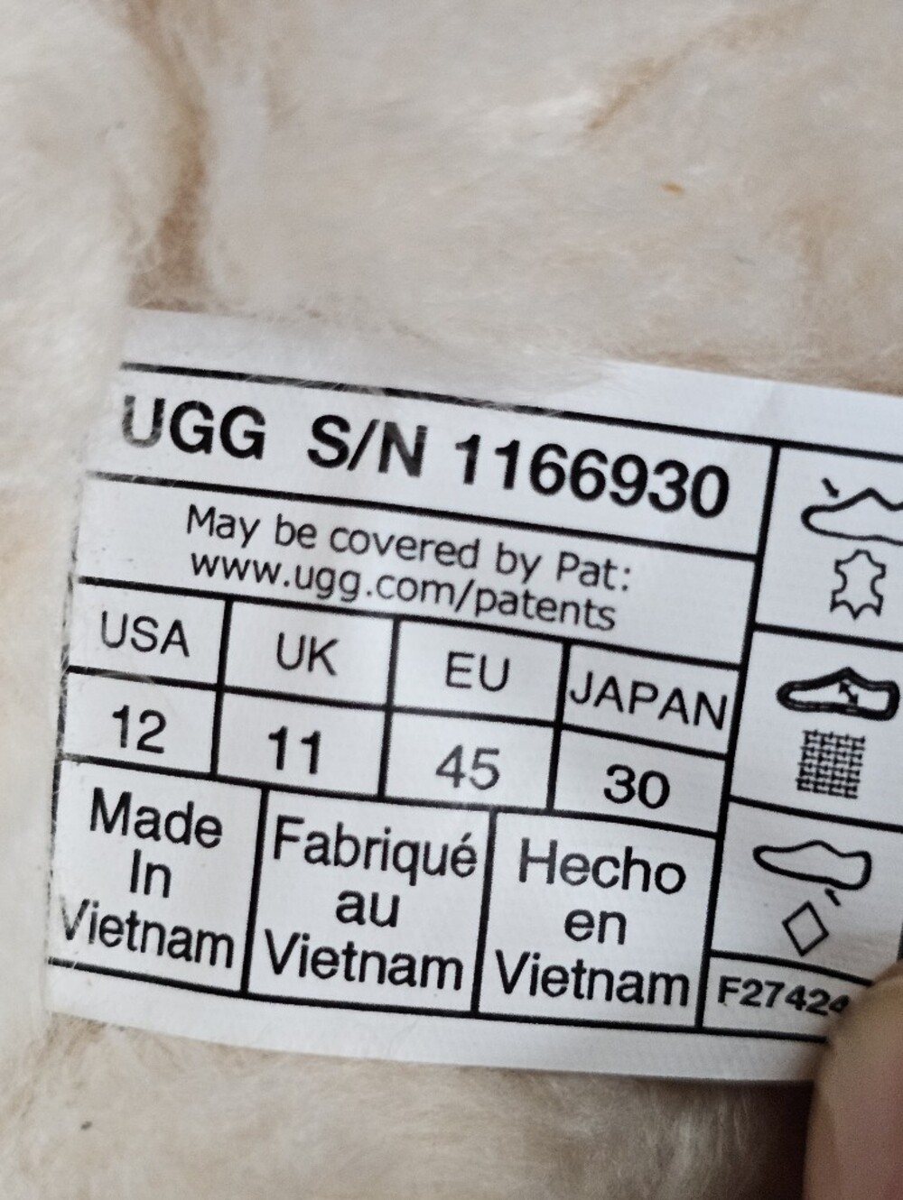 UGG Tasman Shaggy Suede Slippers Dark Apricot Men’s Size 12 Like New Box - Picture 6 of 14